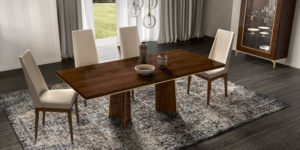 Product photograph of Status Eva Day Walnut Brown 180cm - 225cm Italian 8 Seater Extending Dining Table from Choice Furniture Superstore.